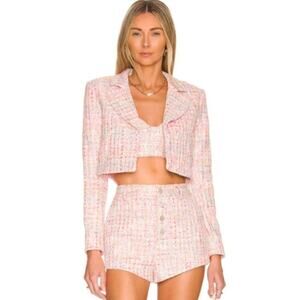 ASSIGNMENT Maribel Cropped Jacket in Multi Sprinkles NWT Size XXS